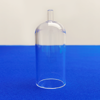 Tube de quartz personnalisé à fond semi-circulaire et fond rond