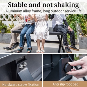 Nuovo stile nero WPC impermeabile all'aperto ristorante Patio <span class=keywords><strong>tavolo</strong></span> da pranzo e sedia per terrazza giardino cortile - Product Image 5