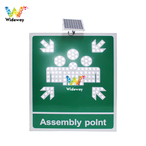 Emergency Evacuation Title <strong>Sign</strong> Solar LED Reflective <strong>Assembly</strong> Point <strong>Sign</strong> - Product Image 4