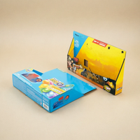 Boîte de présentation de comptoir en carton ondulé rectangulaire imprimée sur mesure avec en-tête, boîtes à jouets pour la vente au détail, boîte cadeau