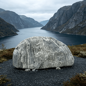 Pierre de jardinage décorative en granit veiné naturel, grande roche verticale pour aménagement paysager extérieur, parcs et entrées de villas - Product Image 2