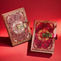 Logo Kustom Buku Agenda/Planner Kulit A3 Berkualitas Tinggi dengan Kotak Hadiah, Kunci, dan Kata Sandi, Cocok untuk Perjalanan dan Kenang-kenangan