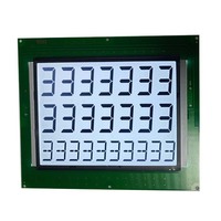 Layar LCD Besar 12 20 21 22 Digit untuk Signage, Custom 776 777 886 Layar LCD 7 Segmen untuk Papan Dispenser Bahan Bakar, Harga Pabrik