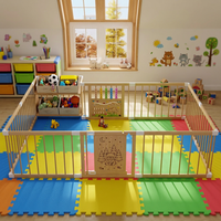 Parc pour bébé en bois massif écologique pour la sécurité du salon