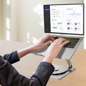 Karbon çelik ayarlanabilir yükseklik masası standı Laptop standı döner taban masası dizüstü bilgisayar tutucu RGB işık <span class=keywords><strong>Fan</strong></span> stok taşınabilir - Product Image 5