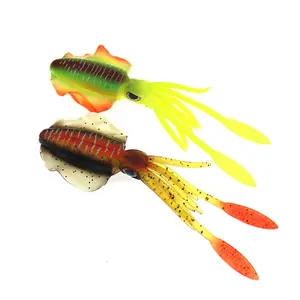 Sea Fishing Bait Fishing Weiche Tintenfisch köder 20 g15cm Leuchtende UV-Tintenfisch-Jig-Angel köder