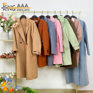 Cappotto Invernale da Donna in Lana Pettinata all'Ingrosso, Elegante e di Alta Qualità, Usato, Manica Lunga, Tinta Unita, Abbigliamento di Seconda Mano KINGAAA A58-2 - Product Image 1