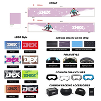 Nouvelles lunettes de ski anti-buée UV400 Snowboard lentille interchangeable pas de cadre magnétique en TPU lunettes de ski de neige personnalisées