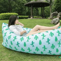 Canapé gonflable au design moderne, pliable, portable, en tissu Oxford, marque QFH, modèle HW14, pour le camping et les pique-niques