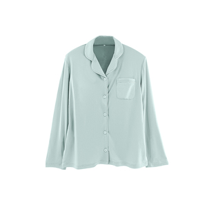 Ensemble de pyjama en modal à manches longues pour femmes respirant classique Polyester Modal tricoté décontracté vêtements de maison doux court automne - Product Image 2