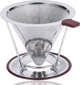 Goutteur de café en acier inoxydable <span class=keywords><strong>filtre</strong></span> à café facile à nettoyer verser sans papier sur la cafetière - Product Image 1