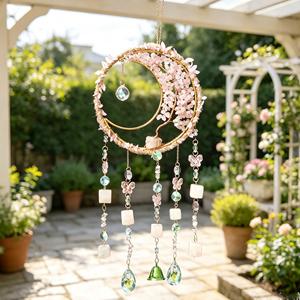 Attrape-soleil simple et coloré en <span class=keywords><strong>pierre</strong></span>, Arbre <span class=keywords><strong>de</strong></span> Vie, Décoration <span class=keywords><strong>de</strong></span> rebord <span class=keywords><strong>de</strong></span> <span class=keywords><strong>fenêtre</strong></span>, Carillon éolien, Artisanat, Pendentif lune, Pendentif en cristal - Product Image 5