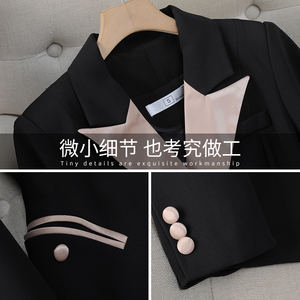 Siyah profesyonel takım elbise yeni kadin tek resmi ofis kadınlar bayanlar için smokin takım elbise tasarım giymek - Product Image 4