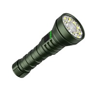 Lampe torche LED 4200LM personnalisée, portée 219M, étanche IP67, rechargeable 3000mAh, en aluminium, vente en gros, 44 ans d'expérience en usine
