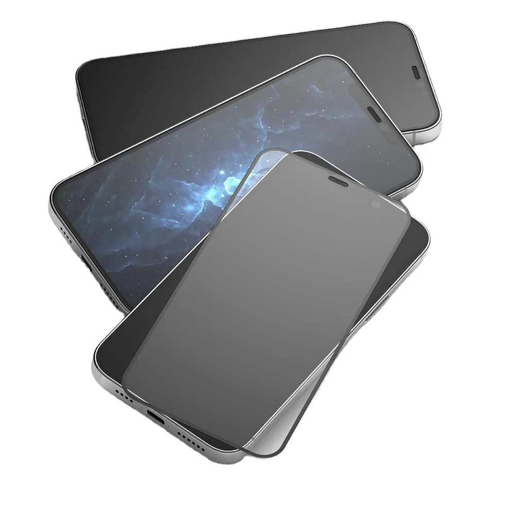 Protecteur d'écran en verre trempé anti-éblouissement anti-espion à couverture complète mat pour iPhone 15 14 13 Pro Max