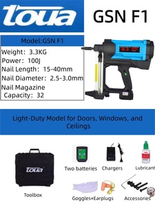 Súng bắn đinh khí gas Toua GSN F1 công nghiệp, dùng cho việc tự làm, khung thép không gỉ, bắn đinh vào bê tông - Product Image 2