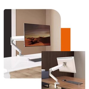 Abrazadera de montaje de escritorio con resorte de Gas totalmente ajustable individual/<span class=keywords><strong>Base</strong></span> de montaje de ojal compatible con brazo de <span class=keywords><strong>Monitor</strong></span> de 32 pulgadas máximo Nuevo Producto - Product Image 4