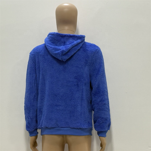 Felpa con Cappuccio in <span class=keywords><strong>Velluto</strong></span> Double-Face da <span class=keywords><strong>Uomo</strong></span> per l'Autunno, Nuova Collezione Autunnale, Taglie Forti, Alla Moda, Calda, Ampia, Tinta Unita in Spugna - Product Image 3