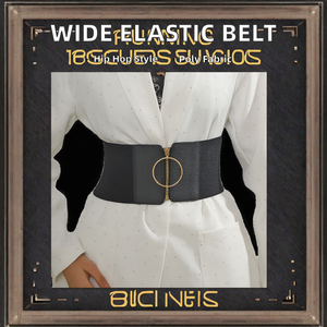 Vente en gros <span class=keywords><strong>Ceinture</strong></span> élastique <span class=keywords><strong>Ceinture</strong></span> <span class=keywords><strong>large</strong></span> Grand anneau métallique Fermeture éclair Corset Ceintures pour femmes - Product Image 2