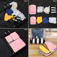 Organisateurs de bagages de voyage extensibles de luxe personnalisés cubes d'emballage à compression