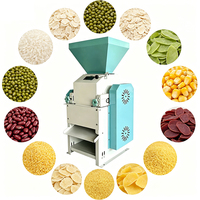 Plaqueuse à grains compacte pour usage agricole 450 kg/h, moteur et engrenages en acier inoxydable 304 pour petits rizeries et broyeurs de maïs en Asie du Sud-Est