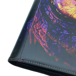 Album de collection de cartes à collectionner en cuir PU à 9 pochettes avec logo personnalisé, poche à chargement latéral pour cartes de baseball et classeur de cartes - Product Image 4