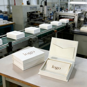 Luxury Magnetic Book Style Jewelry <b>Box</b> Set | Custom Logo Eco-Friendly Cardboard <b>Gift</b> <b>Box</b> with Velvet Pouch for Jewelry Branding - Product Image 3