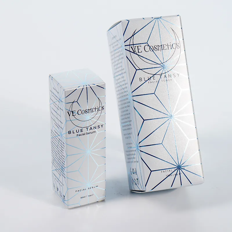 Confezione personalizzata RCS Custom OEM prodotti di bellezza lozione olio essenziale scatola di carta per scatola di imballaggio per la cura della pelle di siero