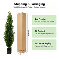 Arbre artificiel en soie résistant aux UV, écologique et durable, pour l'extérieur, en forme de Ficus olivier, topiaire, bonsaï en plastique pour intérieur/extérieur, cèdre