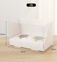 Nouveau design Boîte à gâteau transparente monocouche avec support à 4/9/12 trous Emballage de haute qualité-Recyclable estampillé pour un usage alimentaire