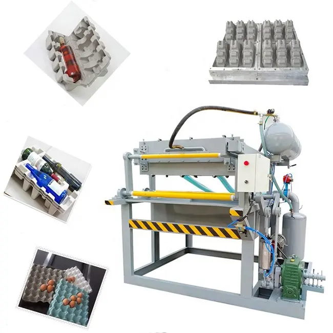 Uganda Nigeria Niger India 1000 pieces per hour semi-automatic small paper egg filler crate flats container tray making machine