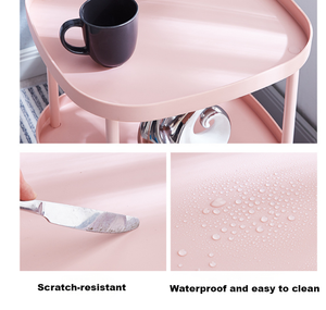 Bàn cạnh giường ngủ bằng nhựa một tầng tối giản hiện đại với kệ lưu trữ nhỏ sắp xếp phong cách Ins cho phòng khách cho thuê phòng ngủ - Product Image 2