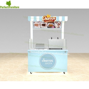 Idea fresca café al aire libre carro diseño, quiosco de café sobre ruedas con luces LED y máquinas de café - Product Image 2