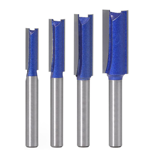 Cuchillas de carburo de vástago 1/4 de 6mm, diámetro de pintura azul 1/4 5/16 3/8 1/2, brocas de enrutador recto para carpintería, fresa - Product Image 2