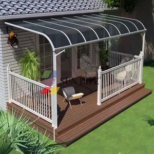 Верхний навес для террасы, высококачественный Алюминиевый дождь для сада и двора, защита от дождя, навес для балкона, наружный навес