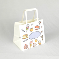 Sac de livraison alimentaire personnalisé en papier kraft avec poignée pour restaurant, salade, restauration HONPAK