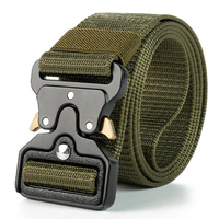 Ceinture tactique sportive en nylon pour homme, à boucle métallique à dégagement rapide, tissée, pour la chasse et les activités sportives – Meilleure vente