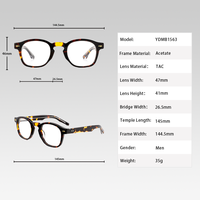 Lunettes de vue anti-lumière bleue en acétate tendance, monture large unisexe, verres anti-lumière bleue pour myopie, vente en gros