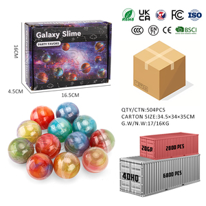 ชุดของเล่นสไลม์สีรุ้ง Zhorya Galaxy Slime ของชำร่วยงานปาร์ตี้ ชุดสไลม์คอสมิก ของเล่นบรรเทาความเครียดสำหรับเด็ก ของขวัญวันเกิด ลูกบอลสไลม์ - Product Image 6
