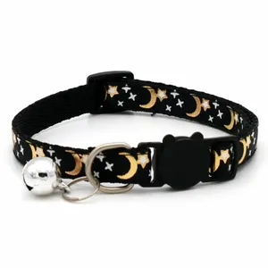 <span class=keywords><strong>Collar</strong></span> para Gato con Campana, Diseño de Estrella y Luna, <span class=keywords><strong>Collar</strong></span> Ajustable para Perro, Cachorro, Gato, Gatito, <span class=keywords><strong>Collar</strong></span> con Campana de Seguridad, Joyería para Gatos - Product Image 4