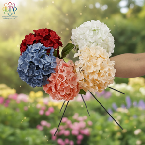 Flores Artificiales de Hortensia de Seda en Forma de Piruleta para Decoración de Bodas, Hoteles y Exteriores - Product Image 6