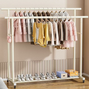 أرفف الأحذية والملابس المحمولة ، طبقات مزدوجة ، مع عجلات - Product Image 3