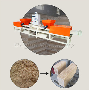 เครื่องกดร้อนไฟฟ้าสายการผลิตบล็อกพาเลทไม้ / ขี้เลื่อยรีไซเคิลเท้าพาเลทไม้เครื่องทํา / บล็อกพาเลท - Product Image 3