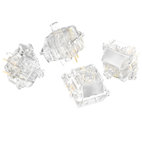 DUROCK Ice King Interrupteurs tactiles clairs 68g à ressort progressif T1 Interrupteurs lourds RGB 5 broches Lubed MX Interrupteurs mécaniques à clavier
