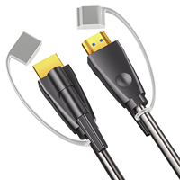 Câble HDMI en fibre optique blindée à verrouillage par vis 8K/60Hz, câble HDMI actif en fibre optique robuste 8K