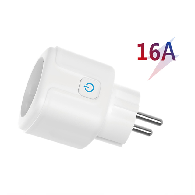 EU Standard Tuya Wi-Fi Mini Smart Tasmota Plug Outlet Socket 16A ESP8266 Works With Amz Alexa Google Home Assistant Via MQTT