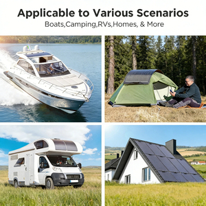 Panel Solar Flexible Ultrafino y Plegable ALECTER SOLAR APH-P137 de 100W, 12V, 23% de Alta Conversión, Módulo Fotovoltaico para RV, Barco, Generador - Product Image 3