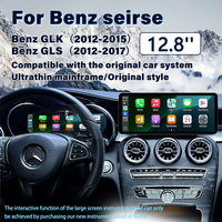Radio para Auto de 12.8 Pulgadas con Carplay, Pantalla LCD para Auto, Estéreo para Auto con Pantalla Táctil de 1 Din para Mercedes GLK CLS 12-17