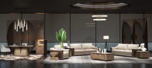 Bureau de direction moderne en métal, designs de bureaux en bois, mobilier de bureau - Product Image 6