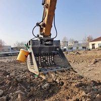 Godet de criblage pour mini-excavatrice, godet tamis en acier Q355/Q460 de 1,3 m pour la séparation de la terre et des pierres, compatible avec les excavatrices de 3 à 100 tonnes